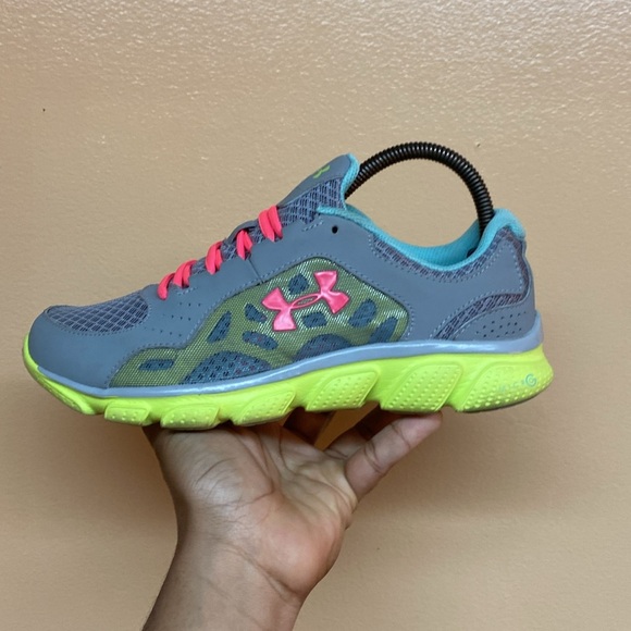 Under Armour Micro G Gray Pink Blue Green - Picture 11 of 16